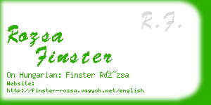 rozsa finster business card